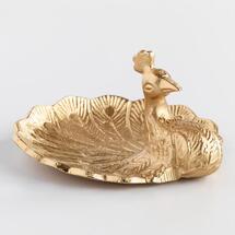 Online Designer Kids Room Gold Peacock Ring Dish