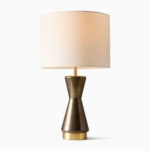 Online Designer Bedroom Metalized Glass USB Table Lamp (27")