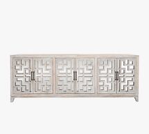 Online Designer Combined Living/Dining Eliza 98" Reclaimed Wood Mirrored Buffet