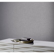 Online Designer Business/Office Mid Gray Foxworth Linen Texture  Wallpaper Panel