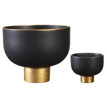 Online Designer Living Room Offering Bowls Black, S/2