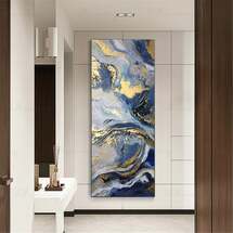 Online Designer Combined Living/Dining Gold art abstract painting wall art