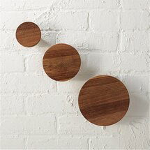 Online Designer Combined Living/Dining set of 3 dot coat hooks