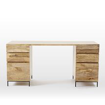 Online Designer Bedroom Industrial Modular Desk w/ 2 File Cabinets (64")