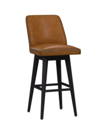 Online Designer Kitchen Layton Leather Swivel Bar Stools