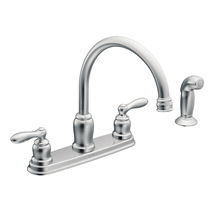 Online Designer Kitchen Moen Caldwell Chrome High Arc Kitchen Faucet with Side Spray