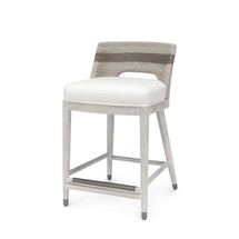 Online Designer Combined Living/Dining Fritz 24" Rope Counter Barstool, Fog White No. 7738-03