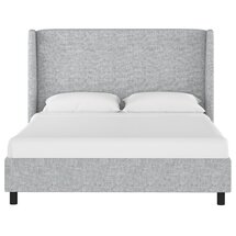 Online Designer Bathroom Alrai Wingback Upholstered Platform Bed