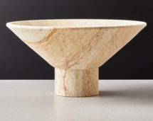 Online Designer Combined Living/Dining DUNE FOOTED SANDSTONE BOWL