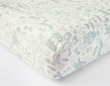 Online Designer Nursery Woodland Flannel Organic Crib Fitted Sheet