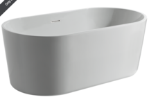 Online Designer Bathroom Montour 60 In. X 30 In. Freestanding Tub With Center Drain In White