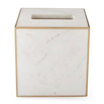 Online Designer Bathroom Marble and Brass Tissue Holder