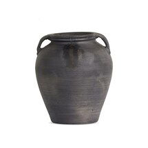 Online Designer Living Room LAITH VASE-AGED BLACK TERRACOTTA | NEW