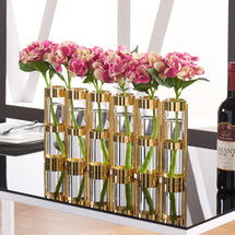 Online Designer Living Room Frankie 7 Piece Metallic Vase with Stand Set by August Grove