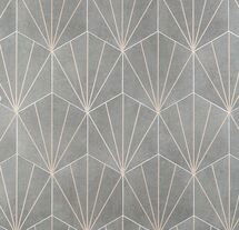 Online Designer Bathroom Pergola Beams Graphite 12.5" Hexagon Gray Matte Porcelain Tile