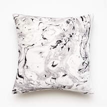 Online Designer Home/Small Office 18" MARBLEIZED VELVET PILLOW WITH FEATHER-DOWN INSERT