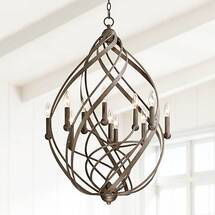Online Designer Living Room Gwinnett 23 1/2" Wide 11-Light Twisted Bronze Pendant Light