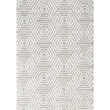 Online Designer Living Room Boulevard Light Gray/White Area Rug by Kalora