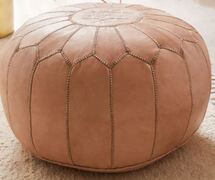 Online Designer Nursery Traditional Leather Floor Pouf