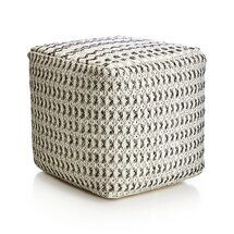 Online Designer Living Room Briar 18"x18" Neutral Pouf