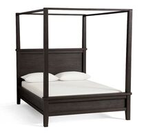 Online Designer Bedroom Farmhouse Canopy Bed, King, Charcoal