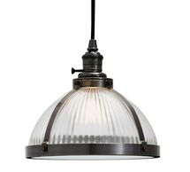 Online Designer Living Room PB Classic Ribbed Glass Pendant