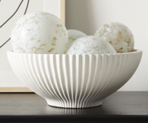 Online Designer Bedroom Sanibel Textured Ceramic Centerpiece Bowl