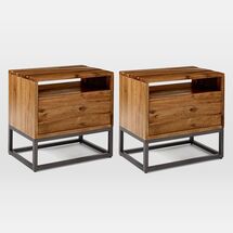 Online Designer Bedroom Logan Industrial Nightstand - Natural