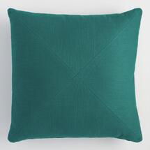 Online Designer Living Room Teal Green Herringbone Cotton Throw Pillow