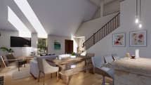 Online Designer Combined Living/Dining 3D Model