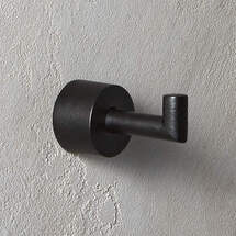 Online Designer Bathroom ROUGH CAST BLACK TOWEL HOOK