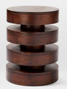 Online Designer Bedroom Floating Disks Side Table - Dark Walnut