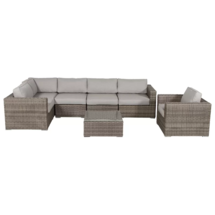 Online Designer Patio Deandra 7 Piece Sectional Seating Group with Cushions