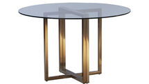 Online Designer Combined Living/Dining silverado brass 47" round dining table