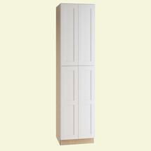 Online Designer Living Room Newport Assembled 24 x 90 x 24 in. Pantry/Utility Cabinet in Pacific White