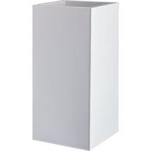 Online Designer Combined Living/Dining BLOX 24" TALL GALVANIZED HI-GLOSS WHITE PLANTER