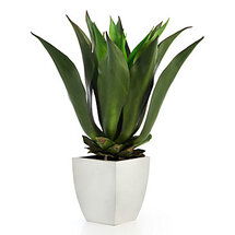 Online Designer Combined Living/Dining Faux Agave Bush With Square Pot