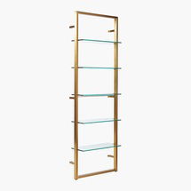 Online Designer Bedroom Tesso Brass Metal Wall Mount Bookshelf