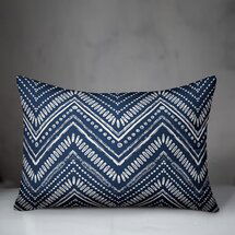 Online Designer Combined Living/Dining Orbison Boho Chevron Indoor/Outdoor Lumbar Pillow