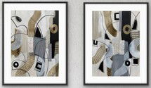 Online Designer Living Room Between Evening and Morning (Diptych) Painting, Rashna Hackett