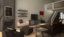 Online Designer Combined Living/Dining 3D Model