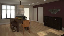 Online Designer Combined Living/Dining 3D Model