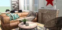 Online Designer Combined Living/Dining 3D Model