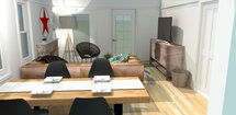 Online Designer Combined Living/Dining 3D Model