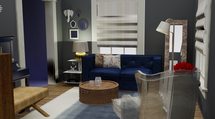 Online Designer Living Room 3D Model