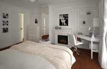 Online Designer Bedroom 3D Model