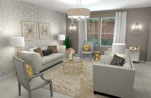 Online Designer Combined Living/Dining 3D Model