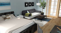 Online Designer Bedroom 3D Model