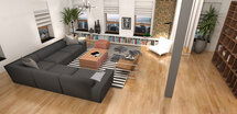 Online Designer Combined Living/Dining 3D Model