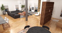 Online Designer Combined Living/Dining 3D Model